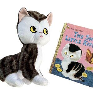 Bundle Little Shy Kitten 10” Plush + Vintage LGB The Shy Little Kitten